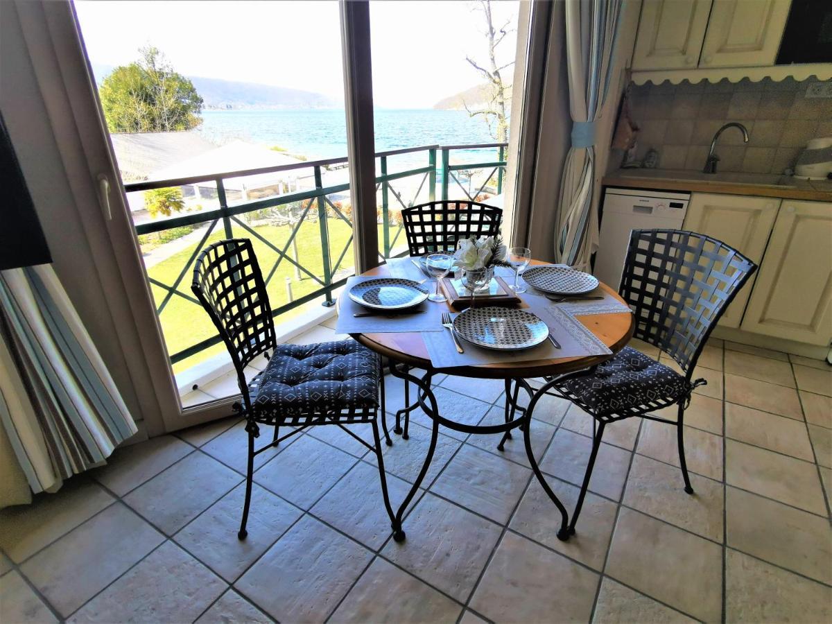 Lac Annecy Plage Privee, Duplex Baie Des Voiles Duingt Exteriör bild