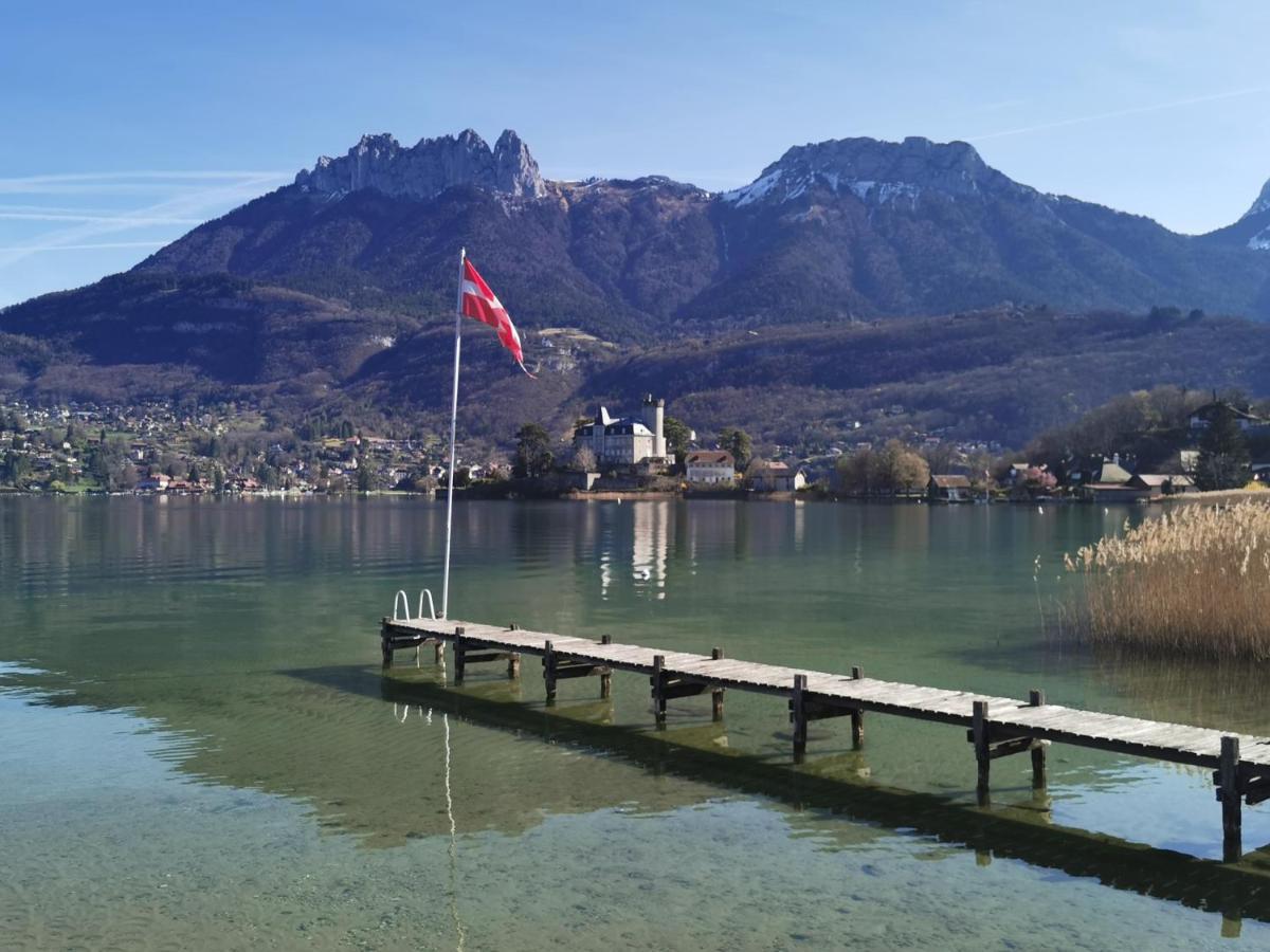 Lac Annecy Plage Privee, Duplex Baie Des Voiles Duingt Exteriör bild