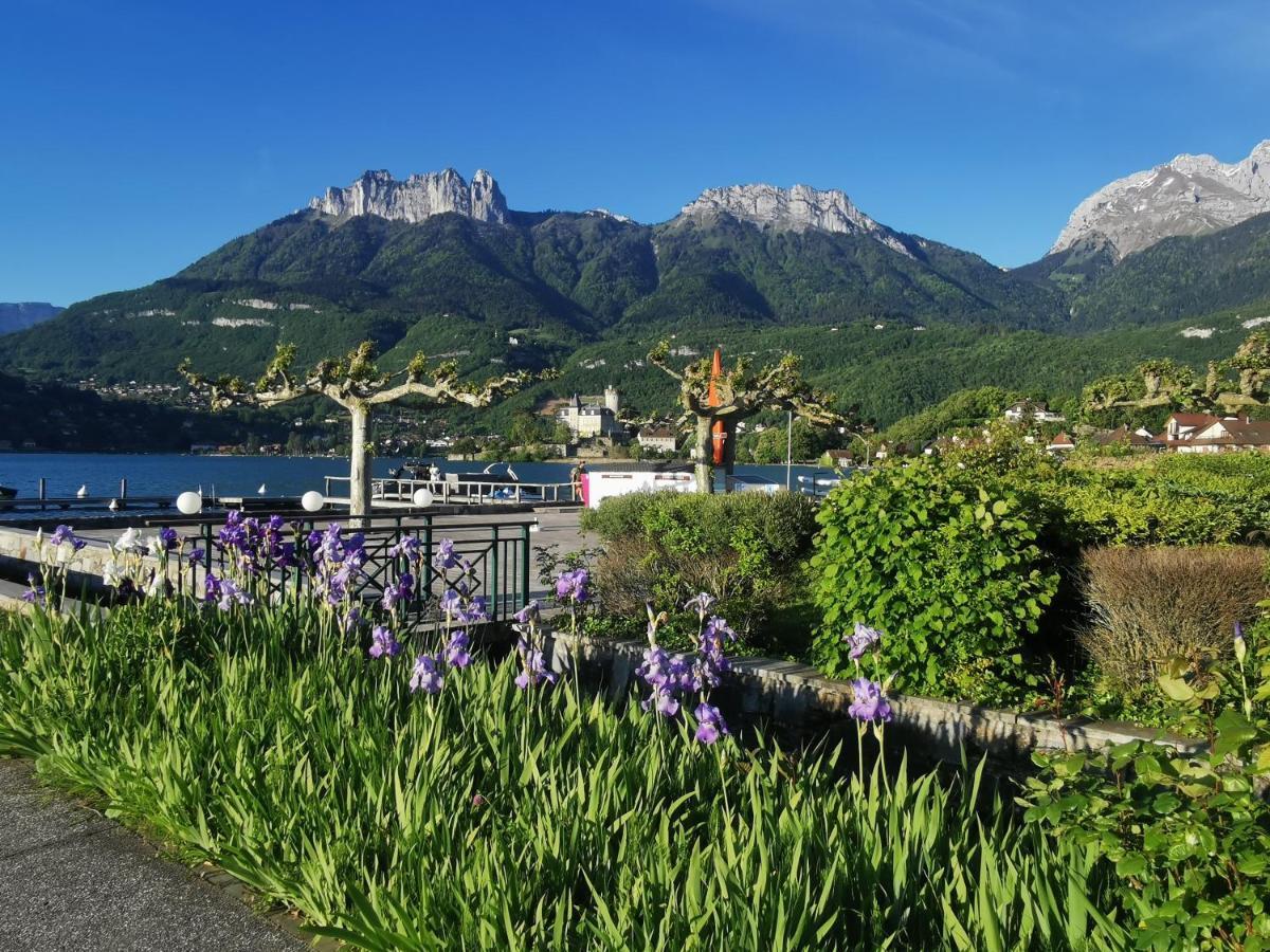 Lac Annecy Plage Privee, Duplex Baie Des Voiles Duingt Exteriör bild