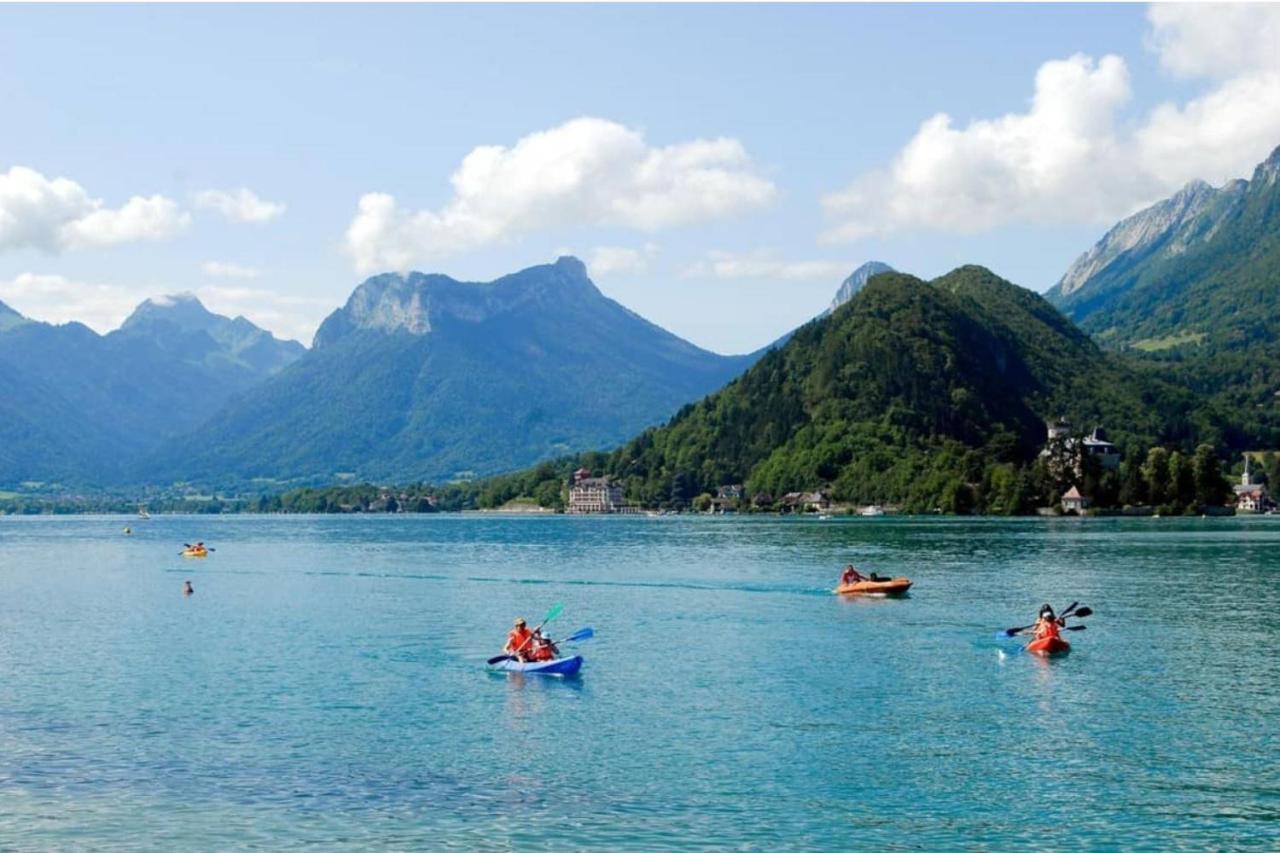 Lac Annecy Plage Privee, Duplex Baie Des Voiles Duingt Exteriör bild