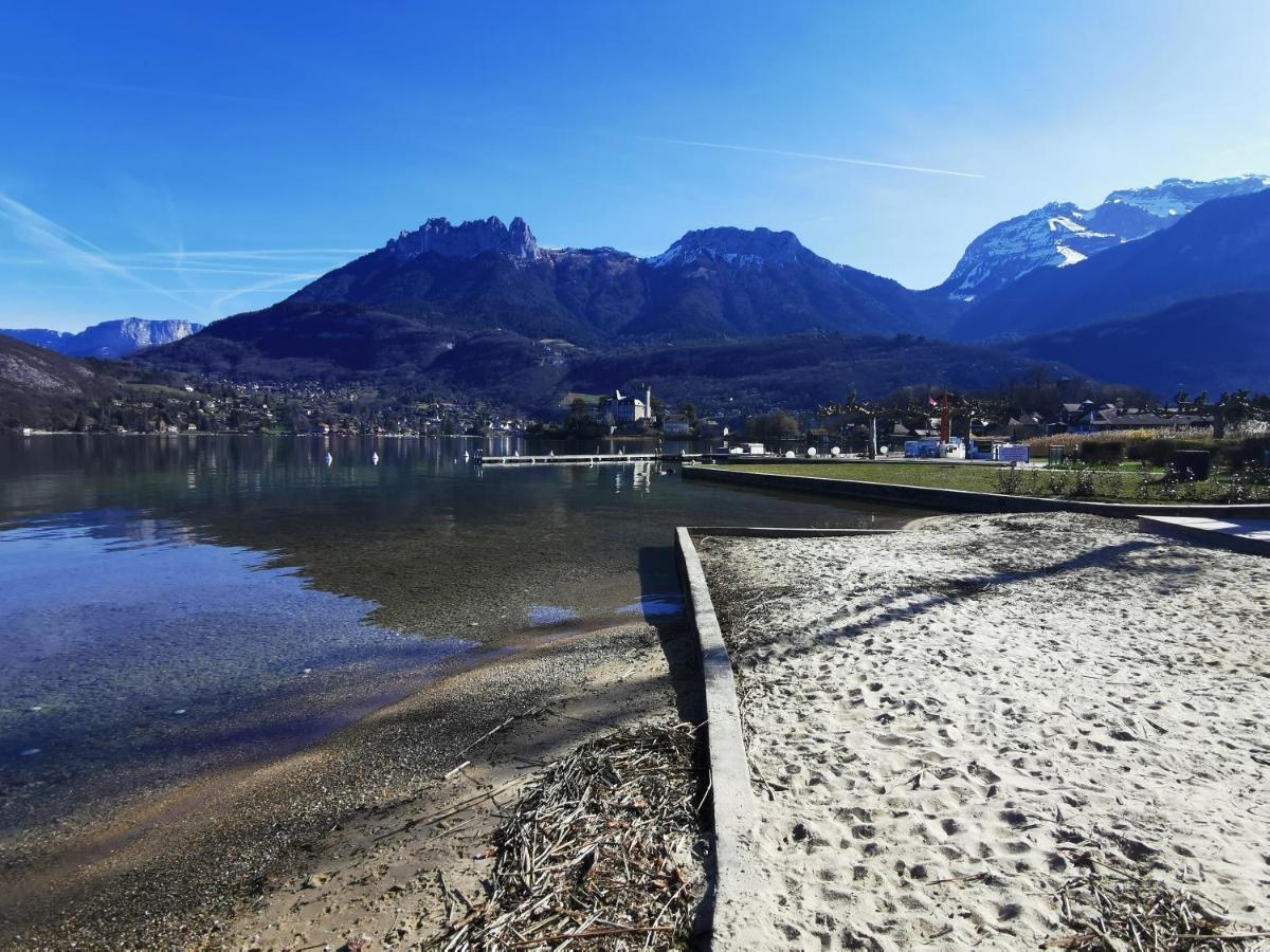 Lac Annecy Plage Privee, Duplex Baie Des Voiles Duingt Exteriör bild