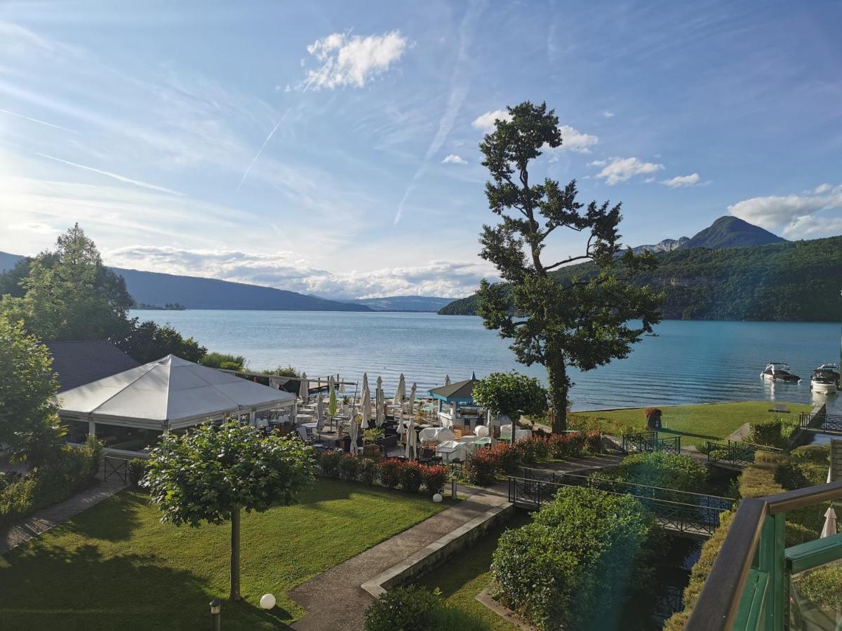Lac Annecy Plage Privee, Duplex Baie Des Voiles Duingt Exteriör bild
