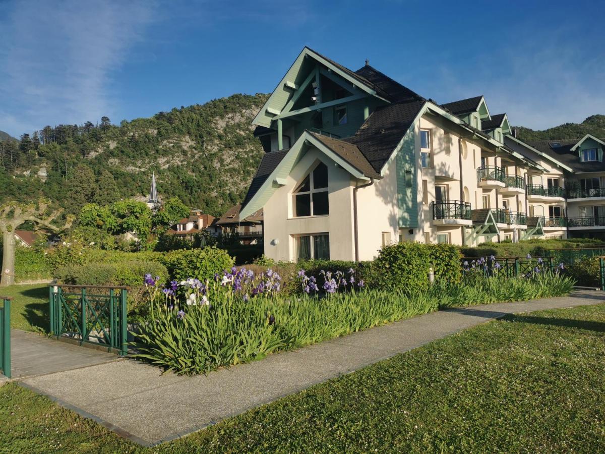 Lac Annecy Plage Privee, Duplex Baie Des Voiles Duingt Exteriör bild